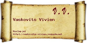Vaskovits Vivien névjegykártya