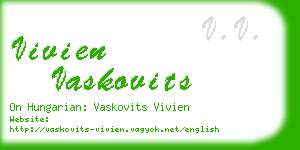 vivien vaskovits business card